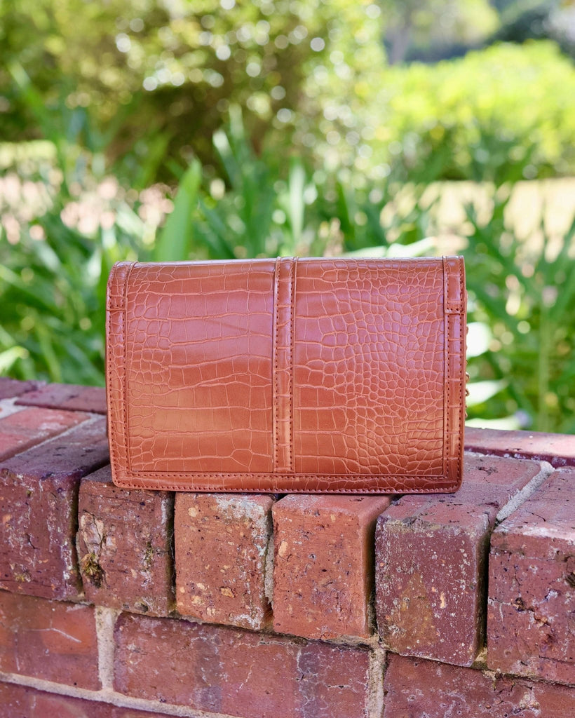 Cecilia Circle Logo Handbag Saddle EC: Default - The Edit LLC