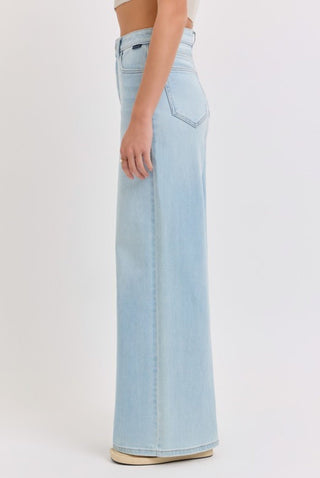 Cello Light Wash Wide Leg Jeans - The Edit LLC