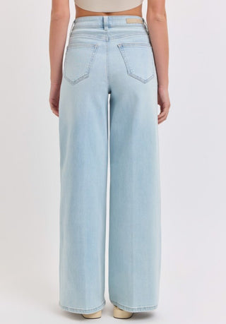 Cello Light Wash Wide Leg Jeans - The Edit LLC