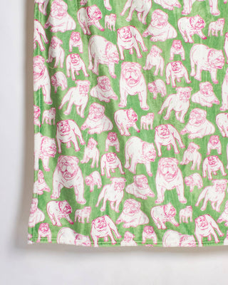 Chelsea Bulldog Throw - Green/Pink - The Edit LLC