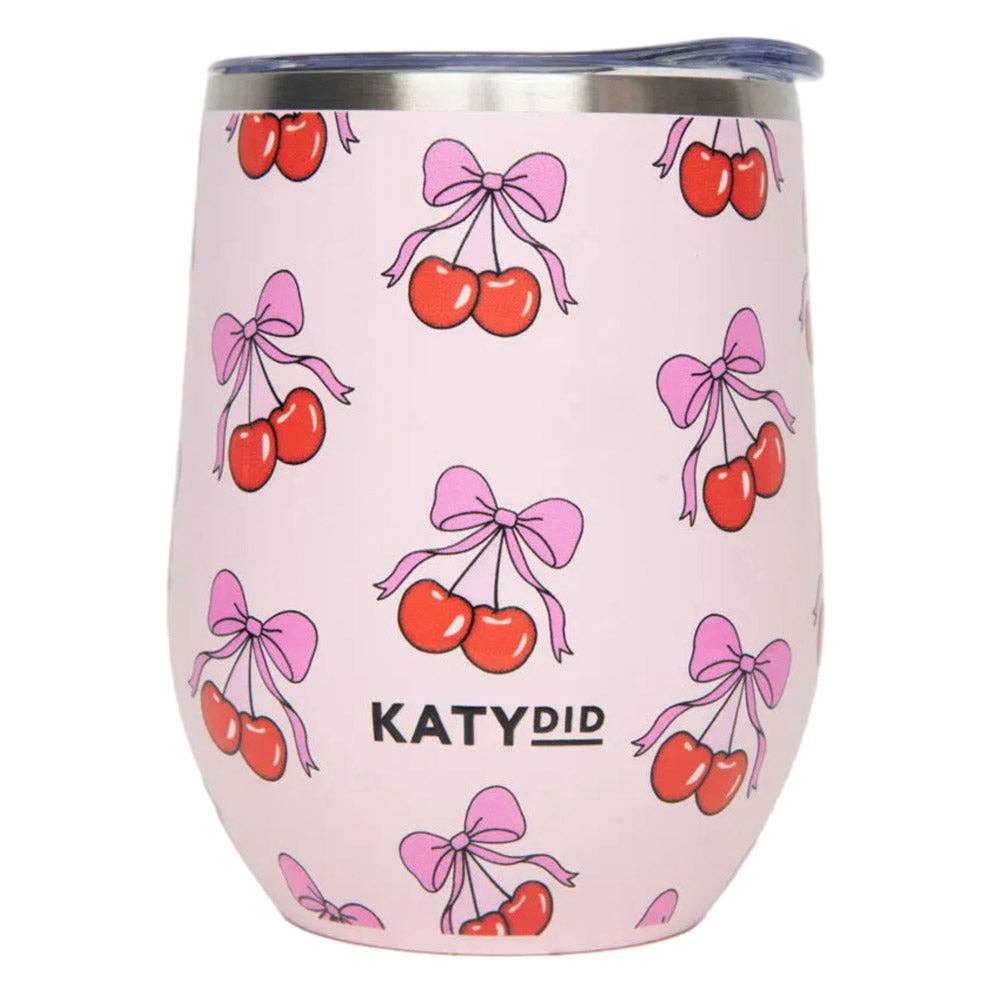 Cherry Bow Wholesale WINE TUMBLER Cup: Light Pink - The Edit LLC