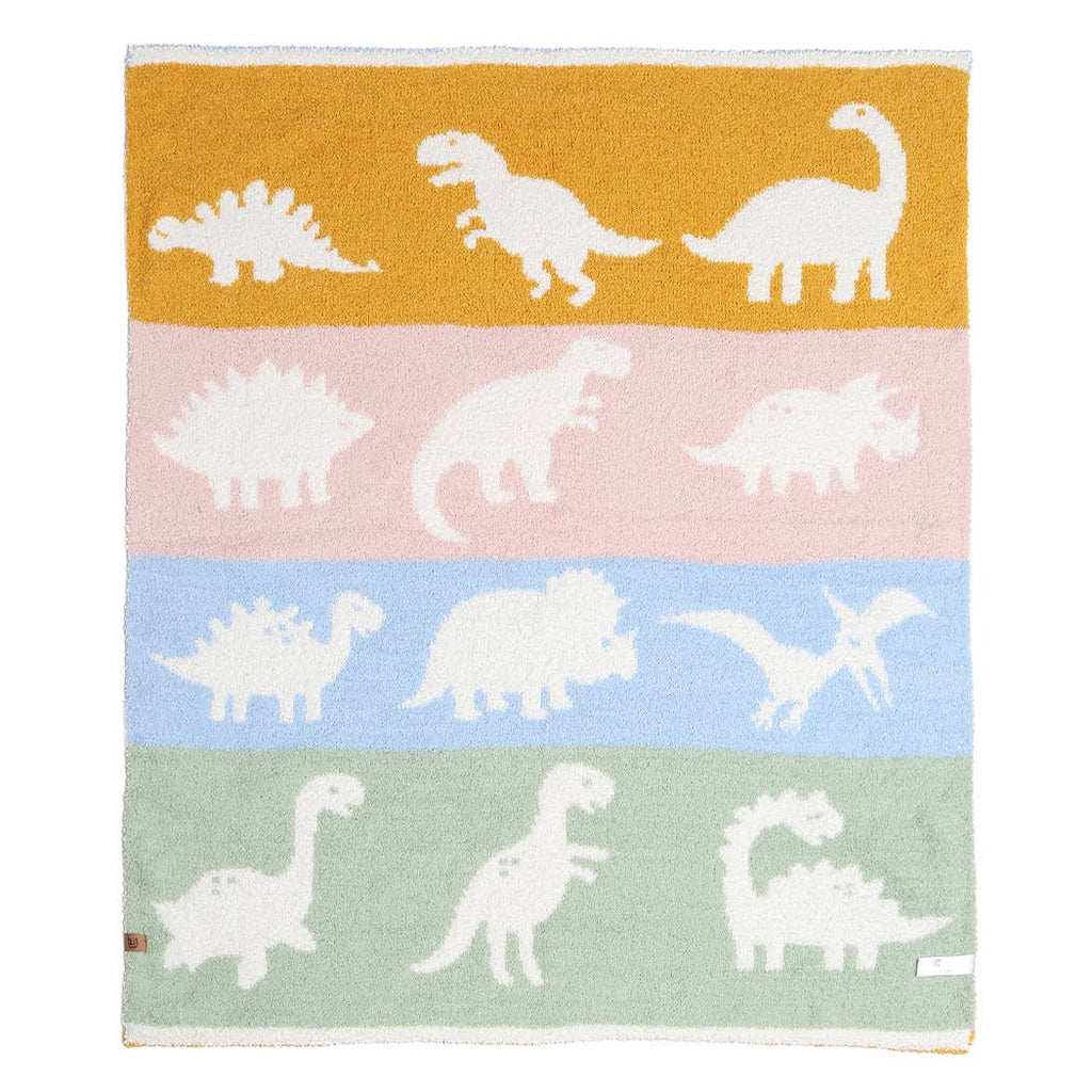 Child's Multi Dinosaur Pattern Throw Blanket: MULTI / ONE SIZE - The Edit LLC