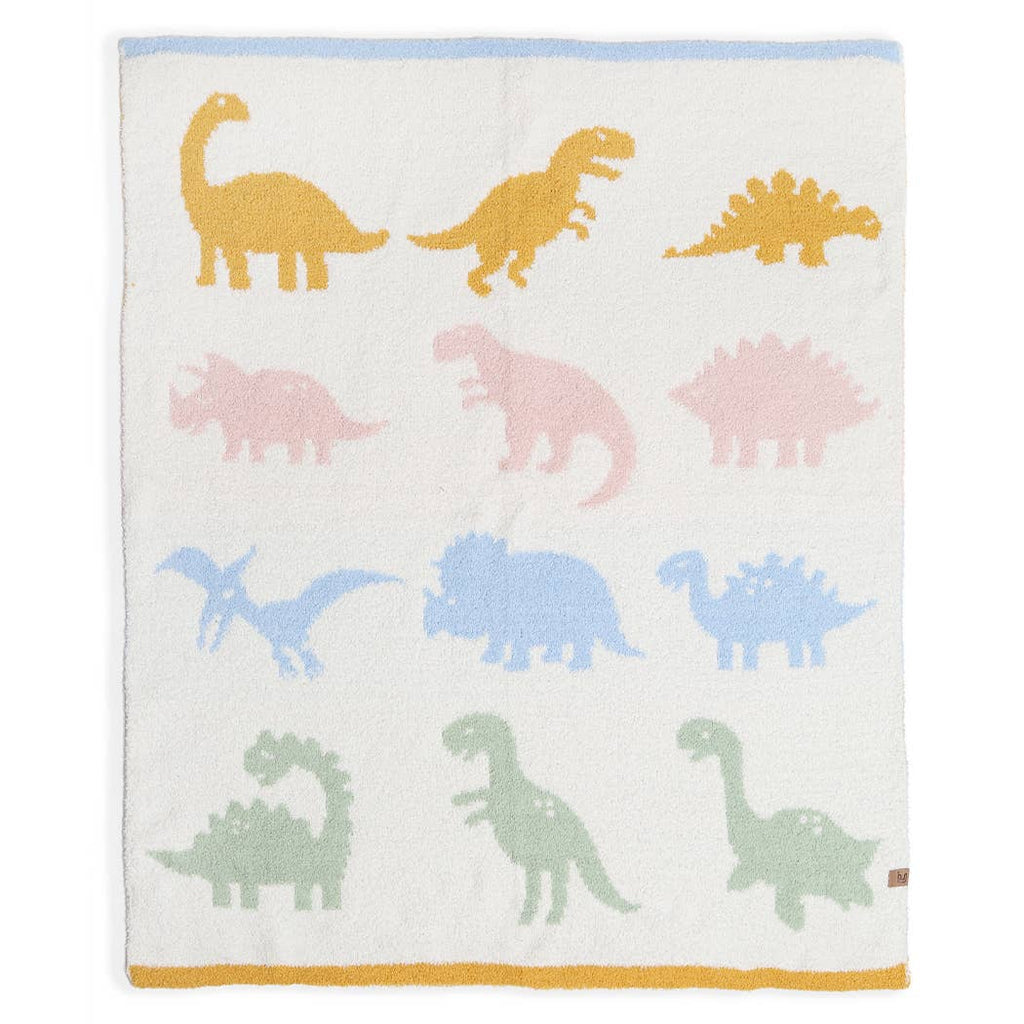 Child's Multi Dinosaur Pattern Throw Blanket: MULTI / ONE SIZE - The Edit LLC