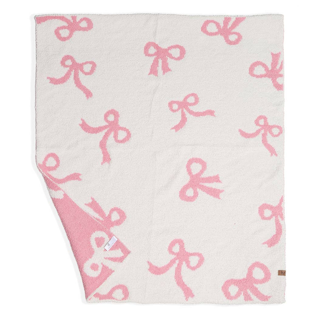 Child's Ribbon Pattern Throw Blanket: RIBBON / ONE SIZE - The Edit LLC