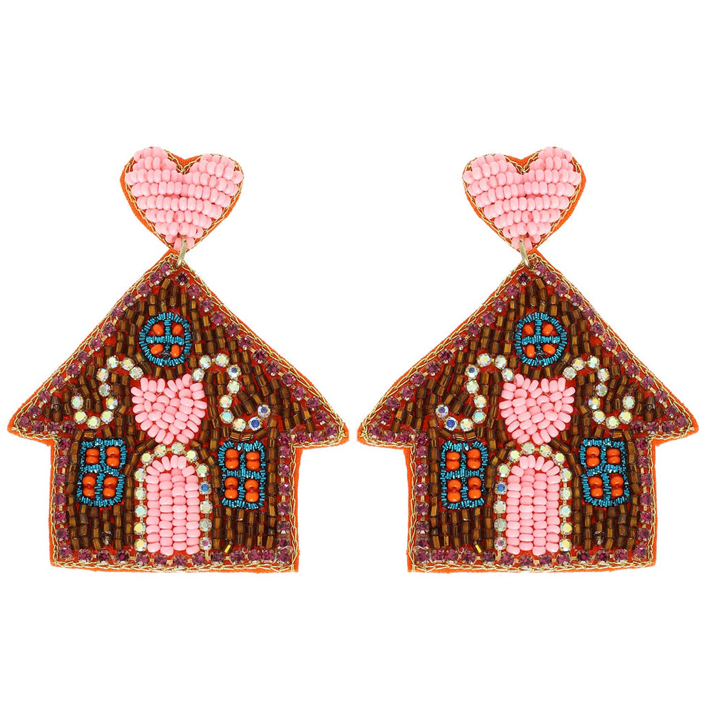 Christmas Gingerbread House Earrings - The Edit LLC