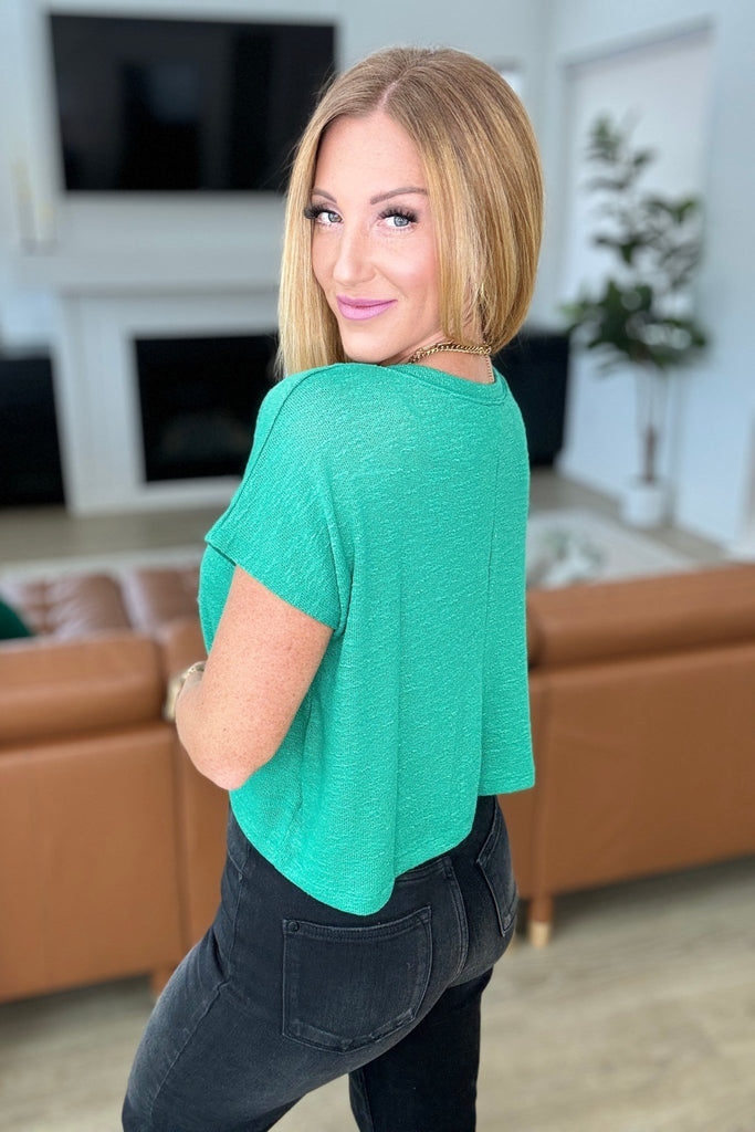 Classic Comfort V - Neck Top in Kelly Green - The Edit LLC