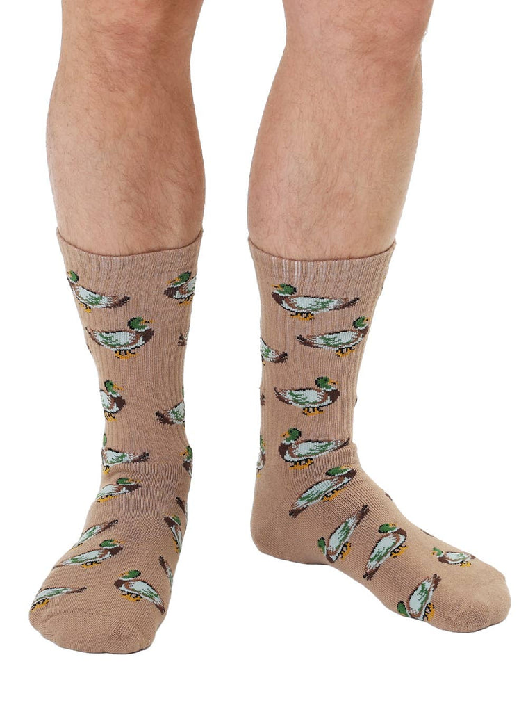 Classic Crew Socks - Men's Collection - Duck Season - Brown - The Edit LLC