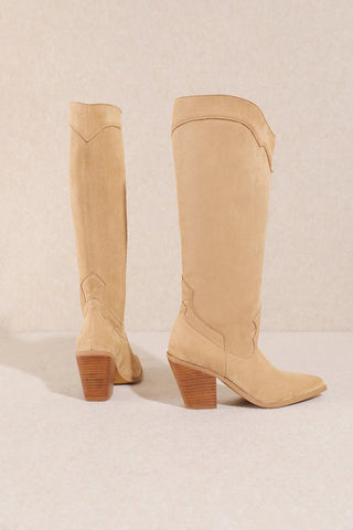 Classy Apricot Boots - The Edit LLC