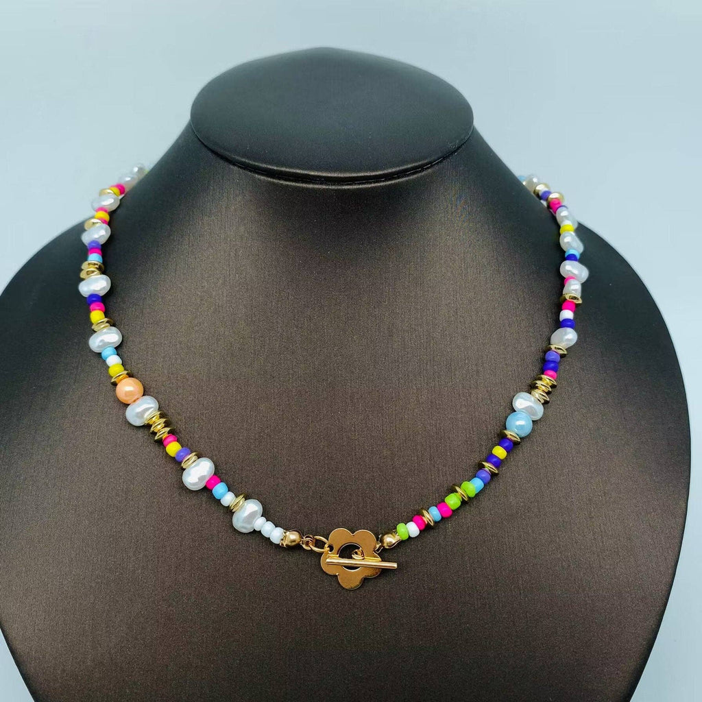 Colorful Beads Choker Necklace - The Edit LLC