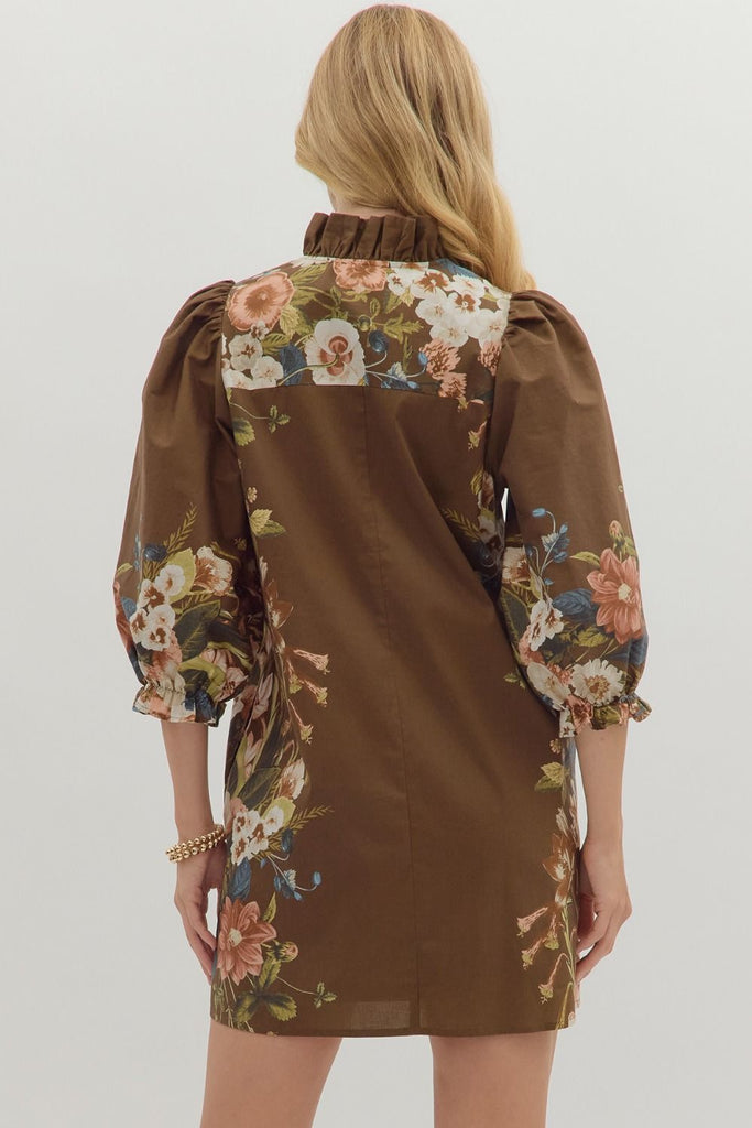 Coming For You Botanical Dress - The Edit LLC
