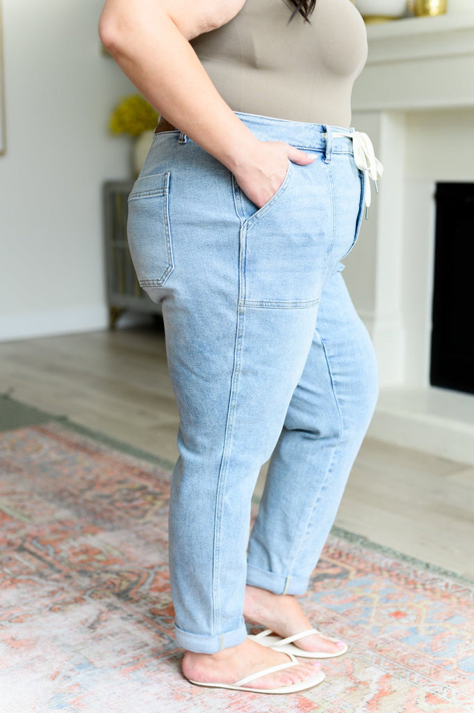 Cooper High Rise Vintage Denim Jogger - The Edit LLC