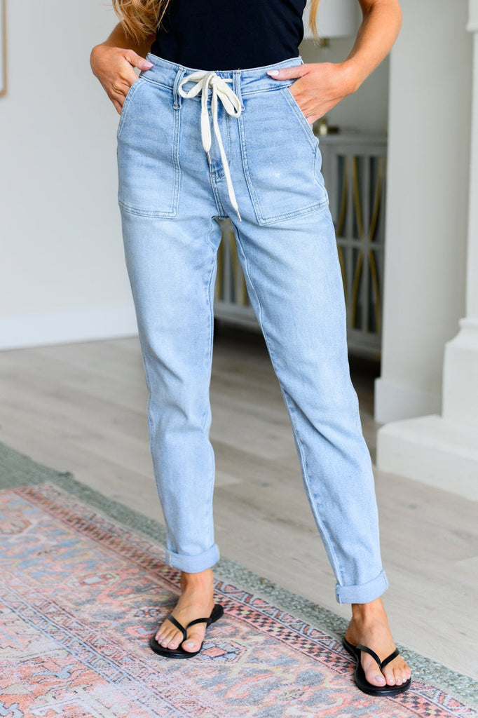 Cooper High Rise Vintage Denim Jogger - The Edit LLC