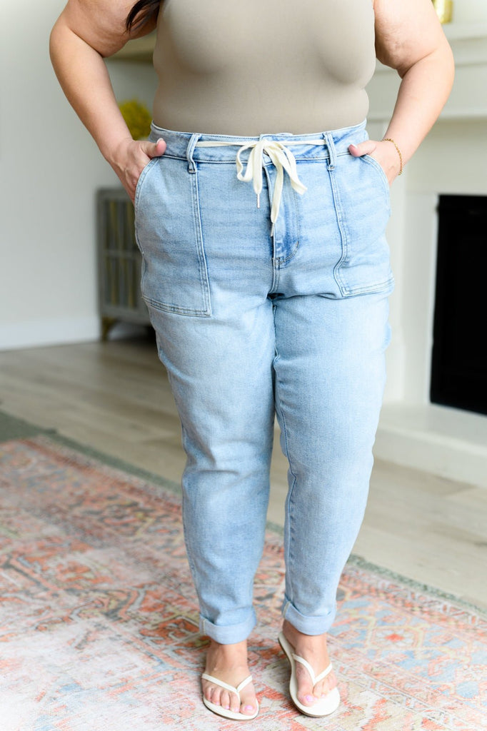 Cooper High Rise Vintage Denim Jogger - The Edit LLC