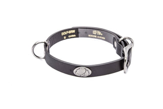 Cotton Boll Brown Leather Dog Collar: Small 14"-17" - The Edit LLC