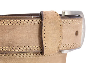 Cotton Boll Men's Leather Belt - Crazy-horse Finish: 38 - The Edit LLC