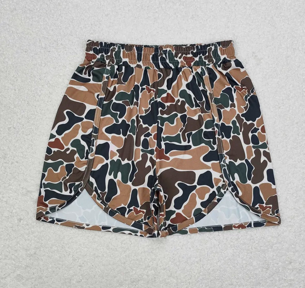 Cotton Retro Camo Shorts - The Edit LLC