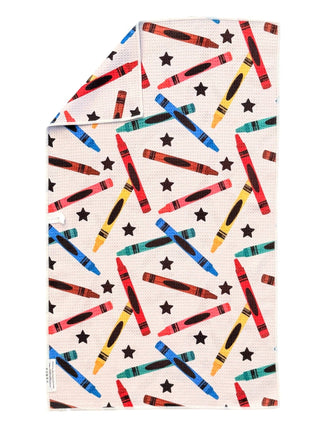 Crayon Confetti: Double-Sided Hand Towel: Cream / Hand Towel (17 in x 27 in) - The Edit LLC