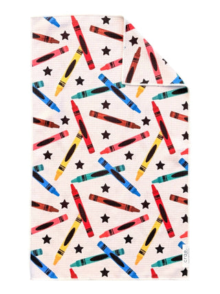 Crayon Confetti: Double-Sided Hand Towel: Cream / Hand Towel (17 in x 27 in) - The Edit LLC