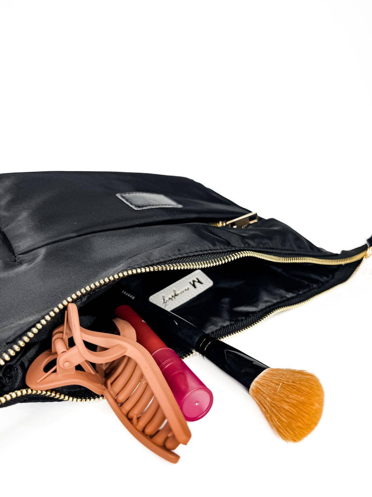 Cream Cosmetic Bum Bag, Cosmetic Pouch, Makeup Pouch, Travel - The Edit LLC