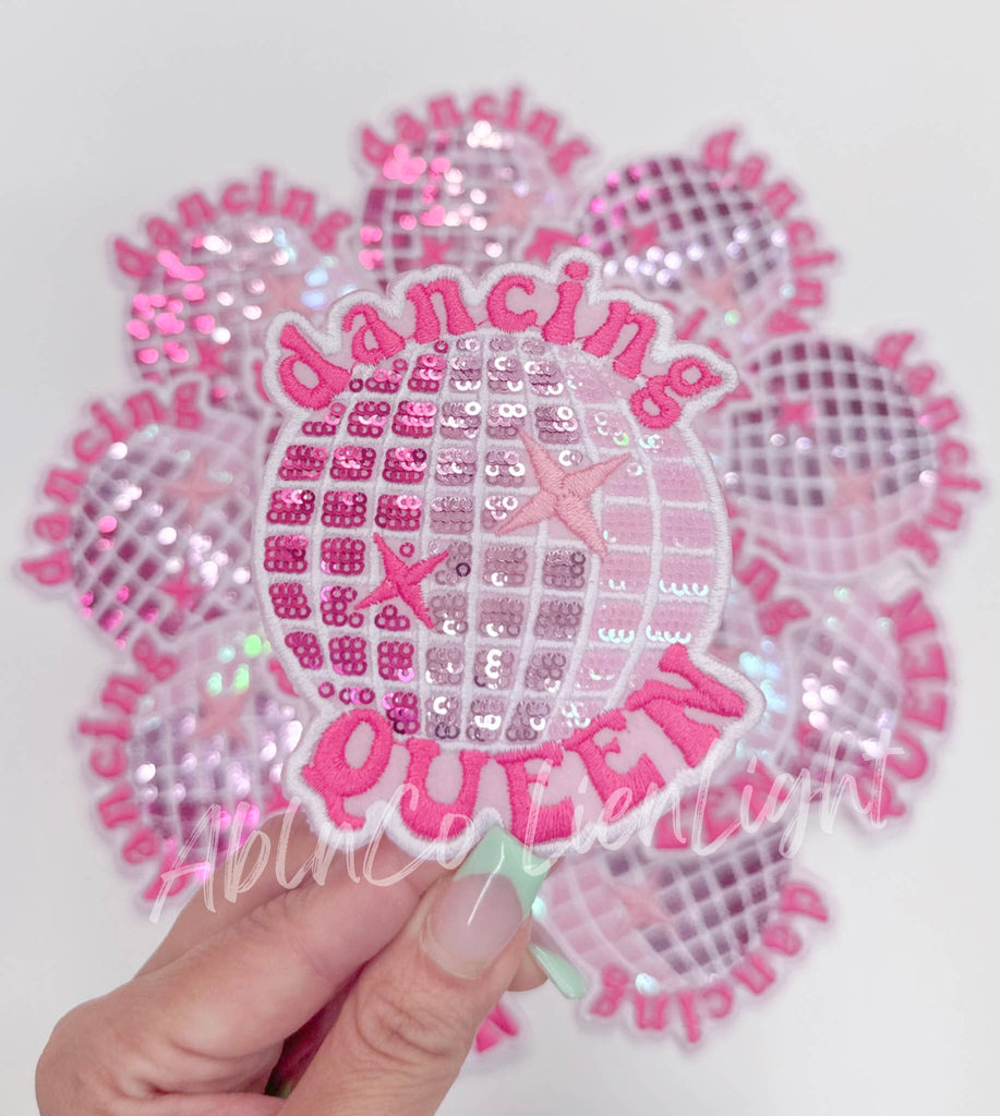 Dancing Queen sequins Discoball trucker hat patch iron on - The Edit LLC