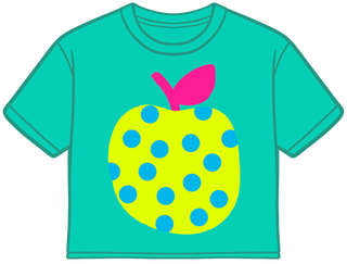 Polka Dot Apple Crop Tee