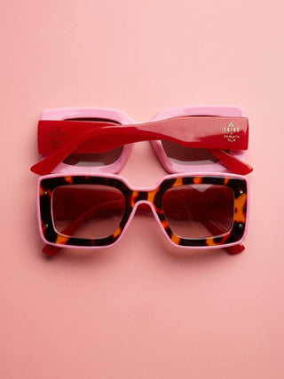 Deco Sunglasses Pink + Red - The Edit LLC