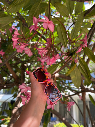 Deco Sunglasses Pink + Red - The Edit LLC