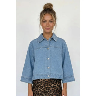 Denim Cape Jacket - The Edit LLC