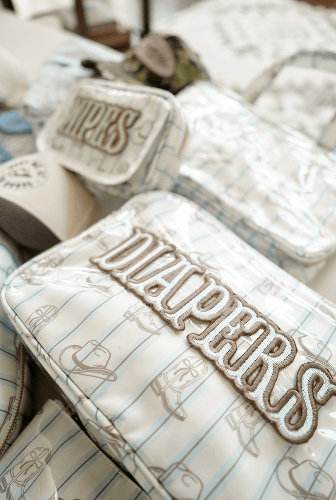 Diapers XL - Western Blues Clear Coat Bag - The Edit LLC
