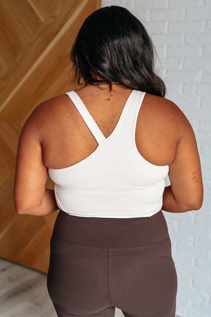 Doing it For Me Asymmetrical Tank in White Pearl - The Edit LLC