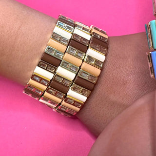 Dreamy Bar Bracelet-Mocha - The Edit LLC