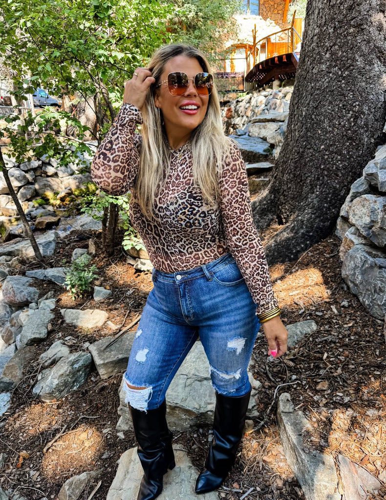 Dress It Up Cheetah Mesh Top - The Edit LLC