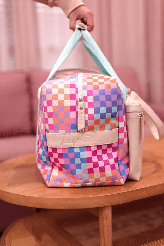 Duffle Bag - Happy Checkered (Multi Checkered) - The Edit LLC