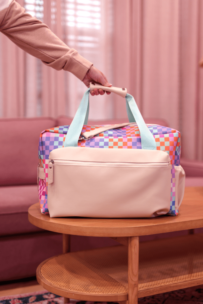 Duffle Bag - Happy Checkered (Multi Checkered) - The Edit LLC