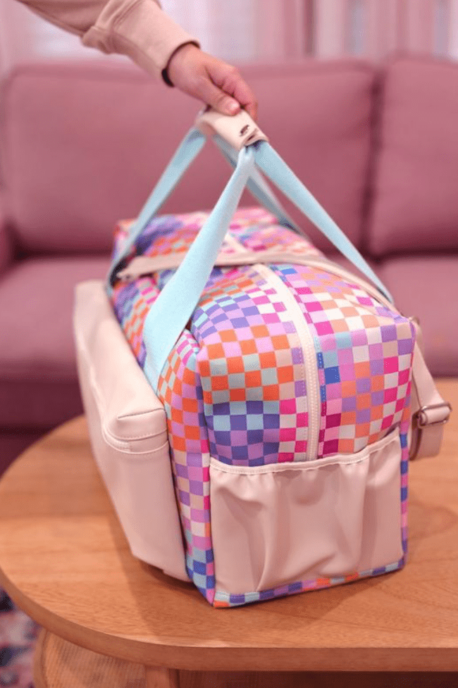 Duffle Bag - Happy Checkered (Multi Checkered) - The Edit LLC