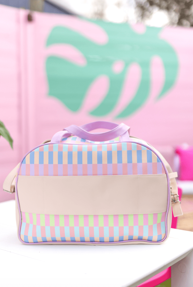 Duffle Bag - Pastel Party (Lilac/Cream/Blue/Coral/Lime) - The Edit LLC
