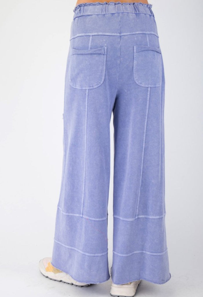 Dusty Blue Breezeway Pants - The Edit LLC