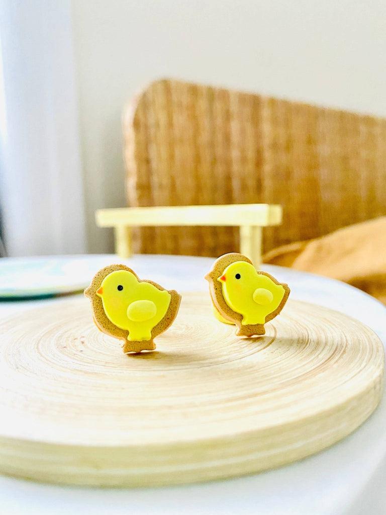 Easter Chick Clay Cookie Duck Stud Earrings Gift - The Edit LLC
