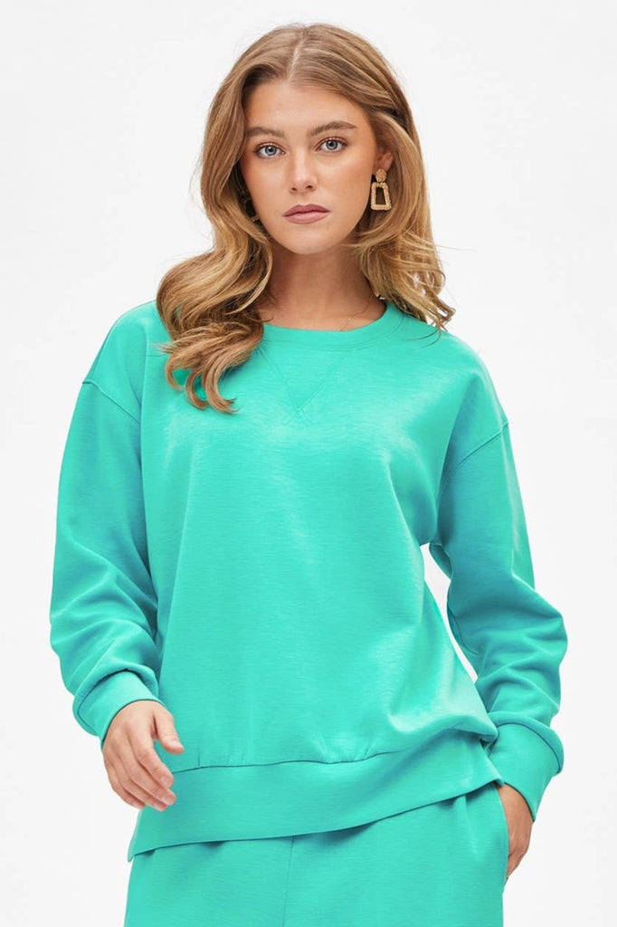 Emerald Crew Neck Pullover + Jogger Set TRVSET - MALIBU - The Edit LLC