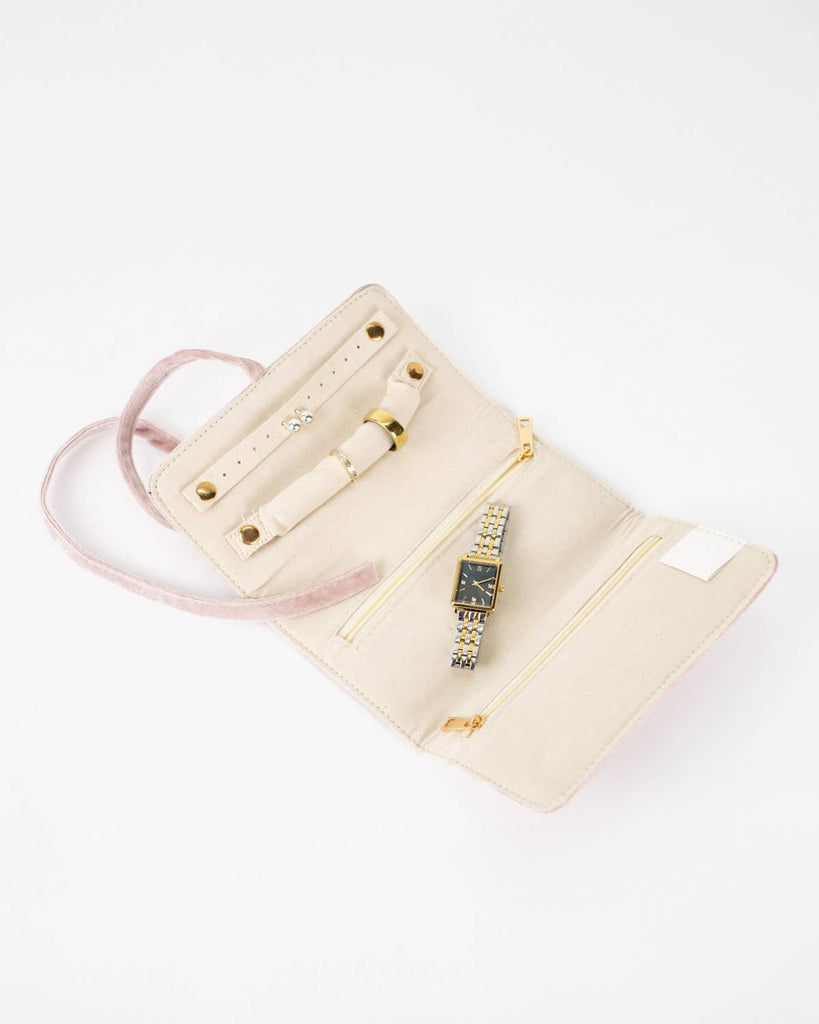 Emily Jewelry Roll Pink 6.5x4 - The Edit LLC