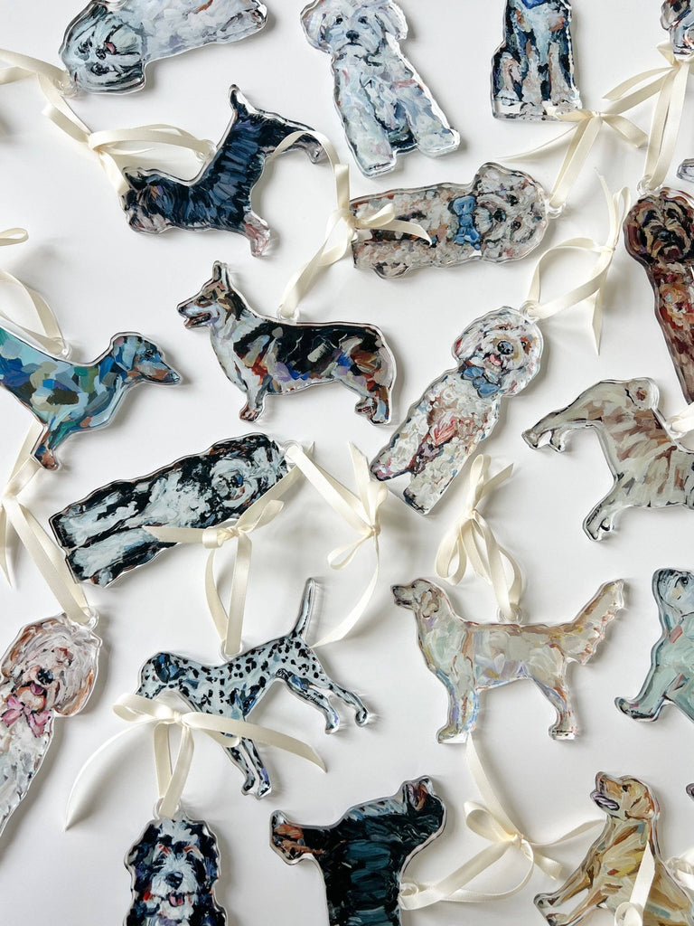 "English Bulldog Abstract" ornament - The Edit LLC