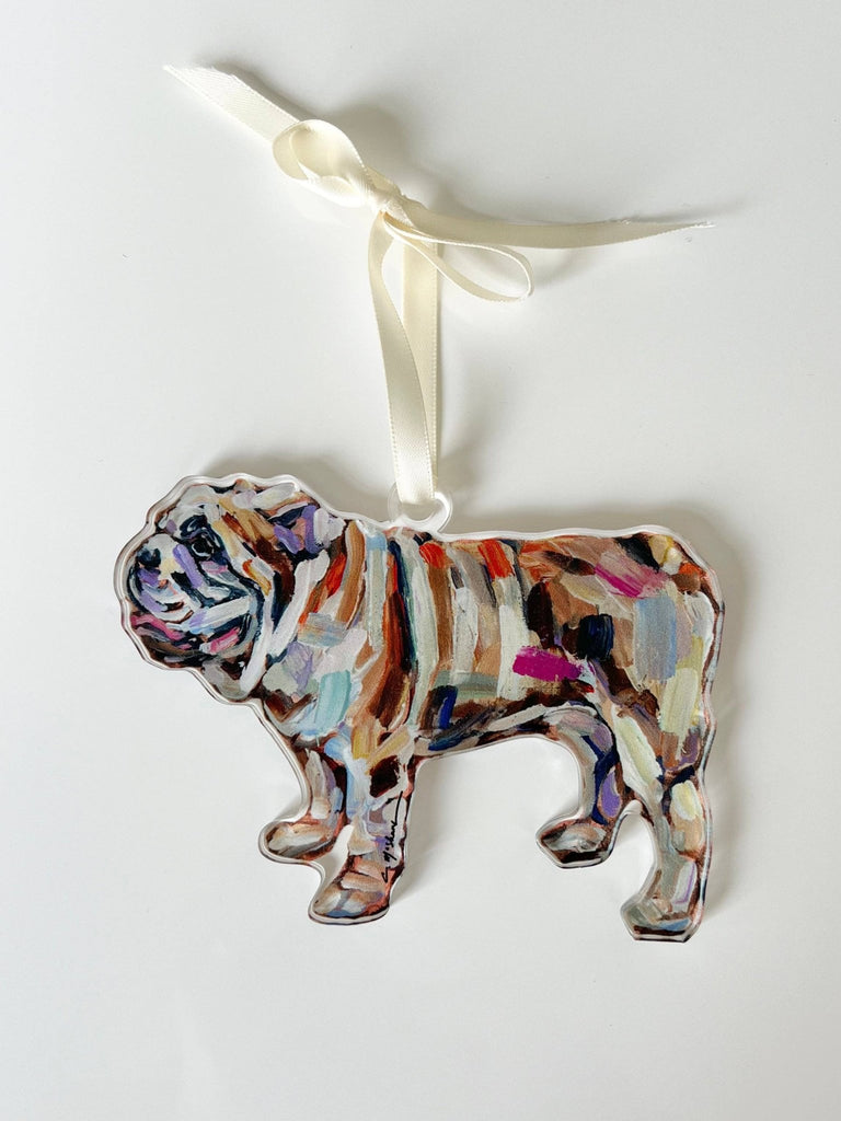 "English Bulldog Abstract" ornament - The Edit LLC