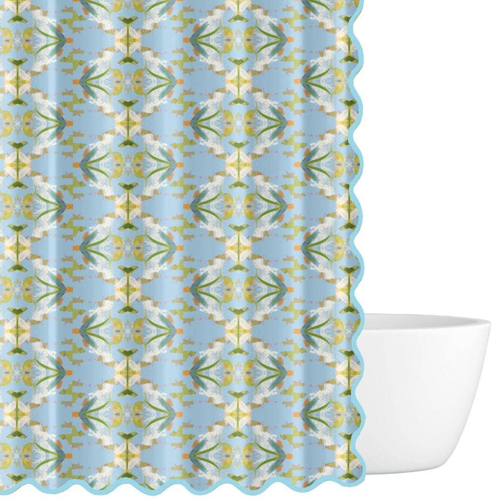 English Garden Blue Shower Curtain: Standard, 72" x 72" - The Edit LLC