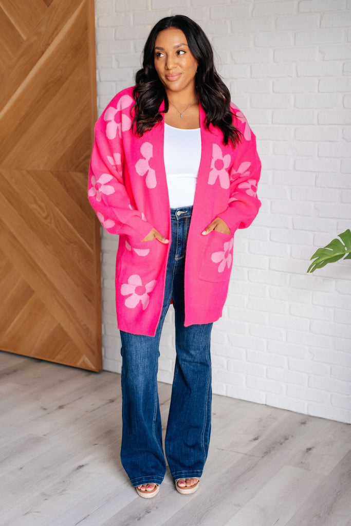 Enough Anyways Floral Cardigan in Pink - The Edit LLC