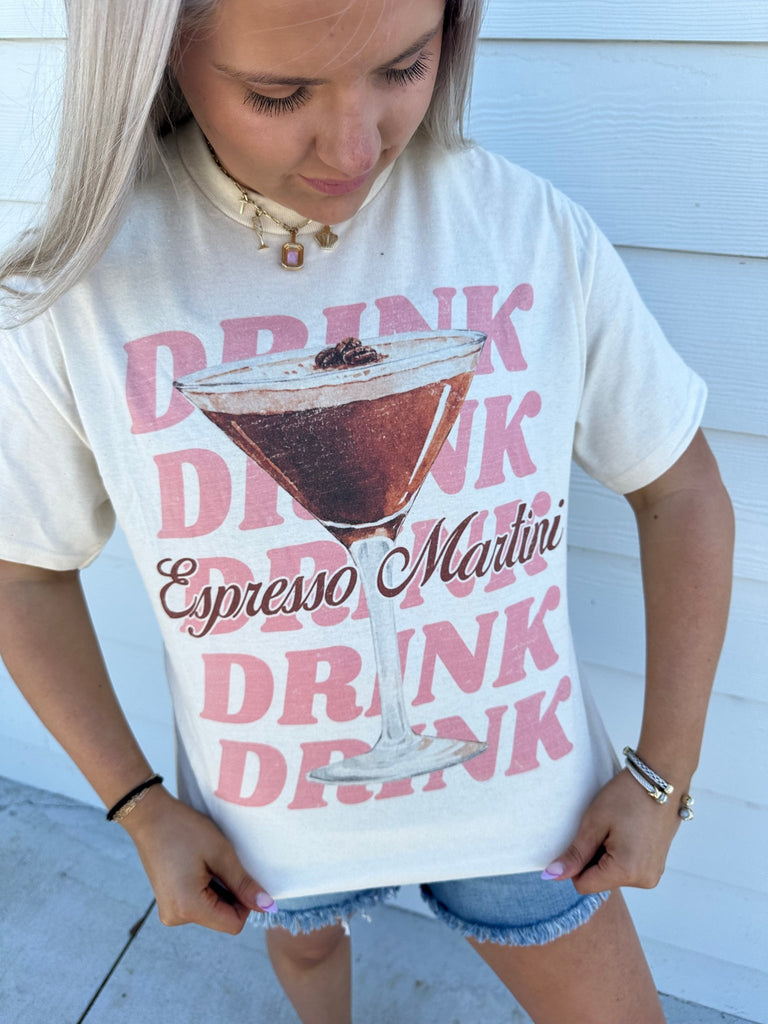 Espresso Martini Ivory Graphic Tee - The Edit LLC