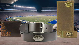 Ole Miss Rebels Men's Collegiate Stadium Collection Woven Ribbon Belt.: 36