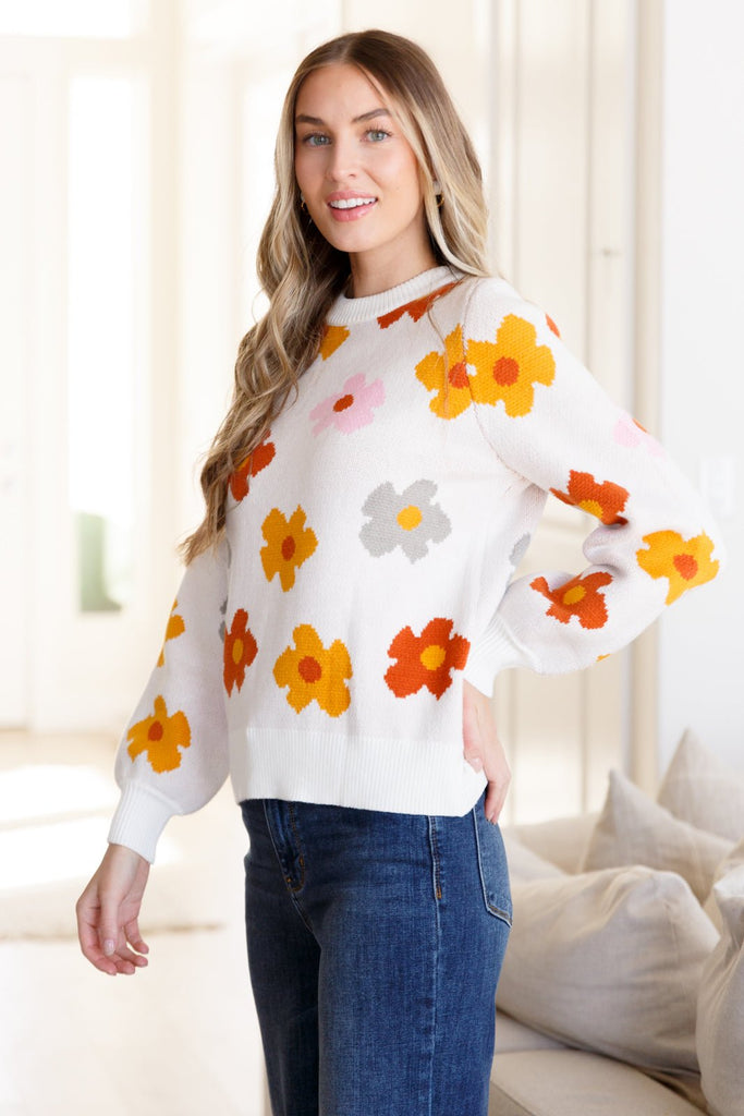 Falling Flowers Floral Sweater - The Edit LLC