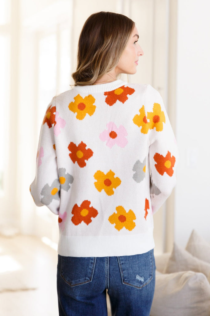 Falling Flowers Floral Sweater - The Edit LLC