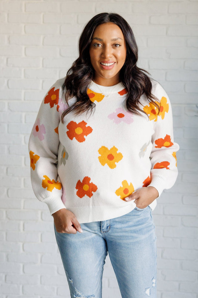 Falling Flowers Floral Sweater - The Edit LLC