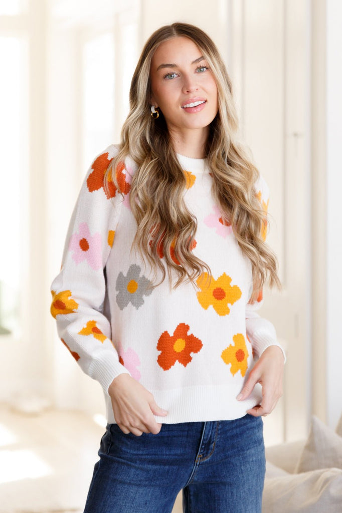 Falling Flowers Floral Sweater - The Edit LLC